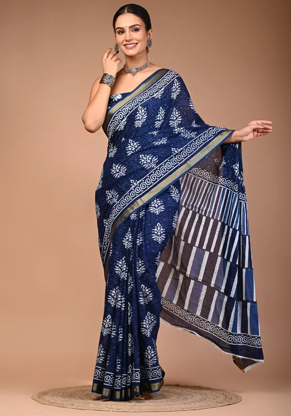 NIHARIKA cotton maheshwari border saree