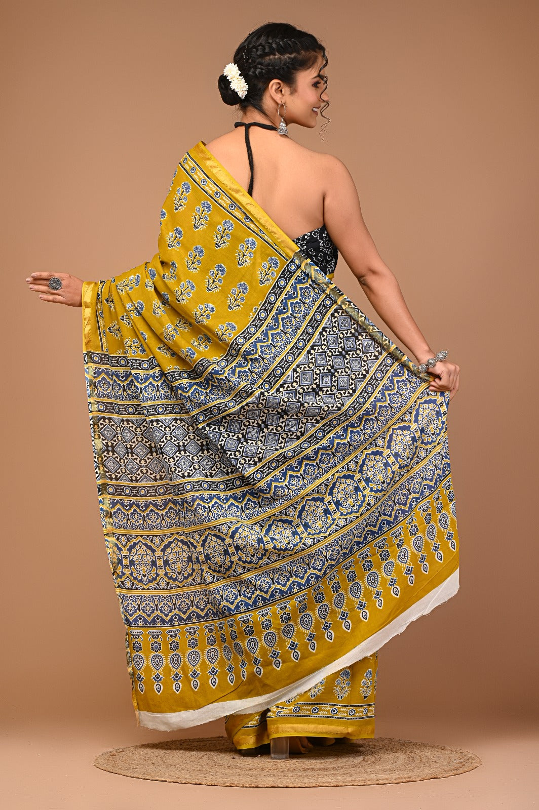 FOOLWARI cotton zari saree