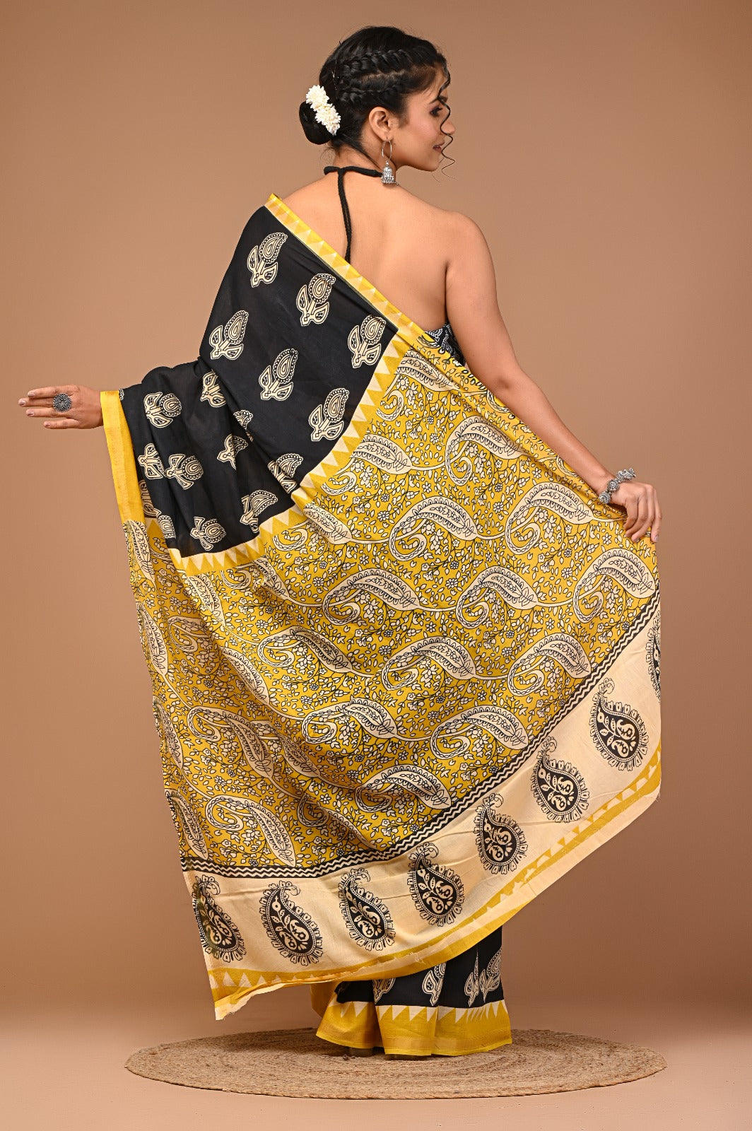 VRINDA cotton zari mulmul saree