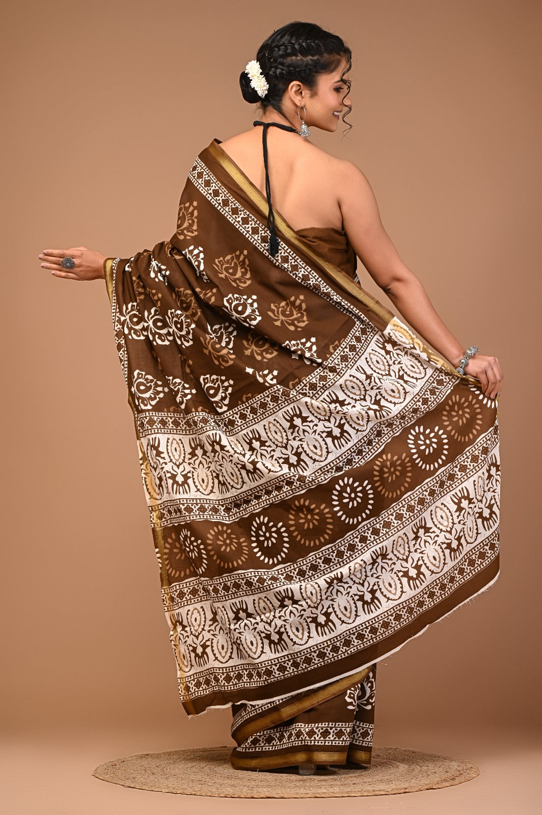 MADHUBALA cotton zari mulmul saree