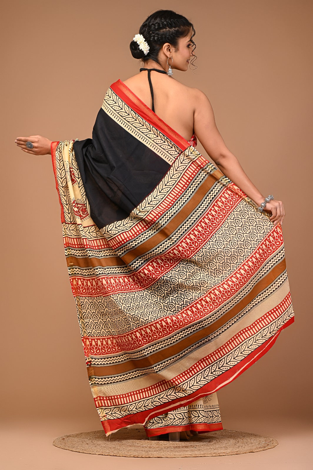 ZIVA cotton zari mulmul saree