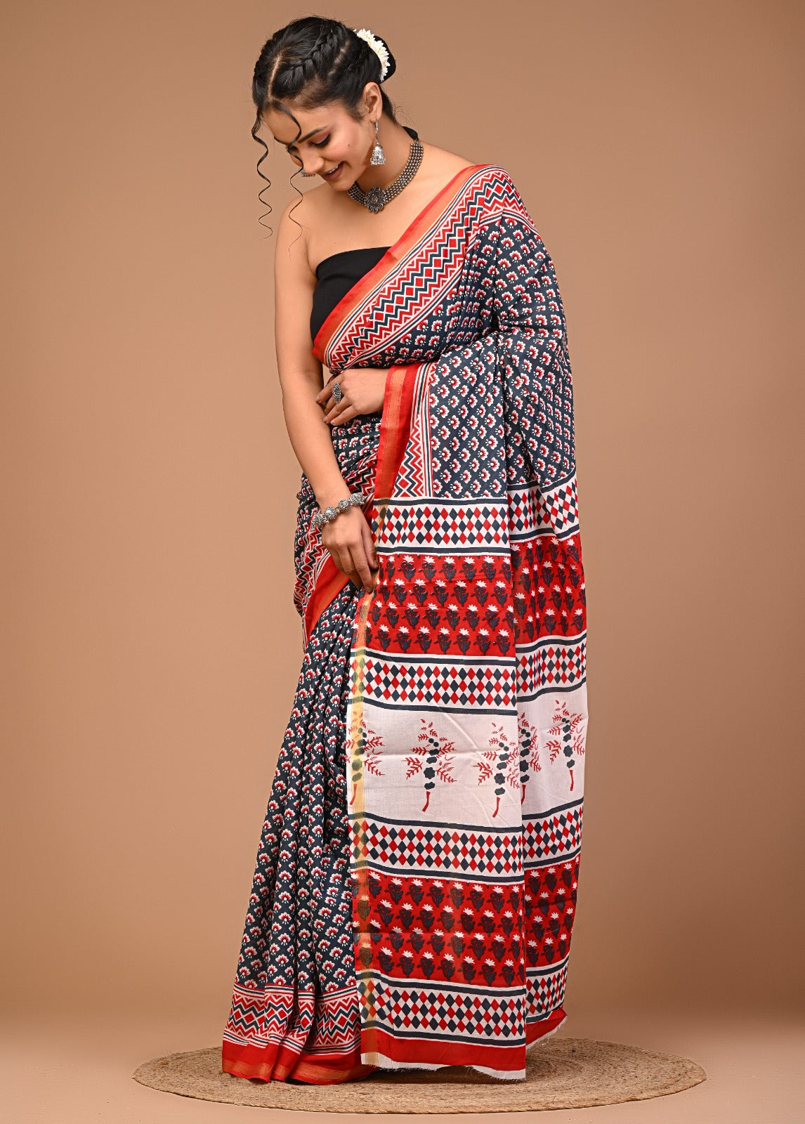 PREMIKA cotton zari mulmul saree