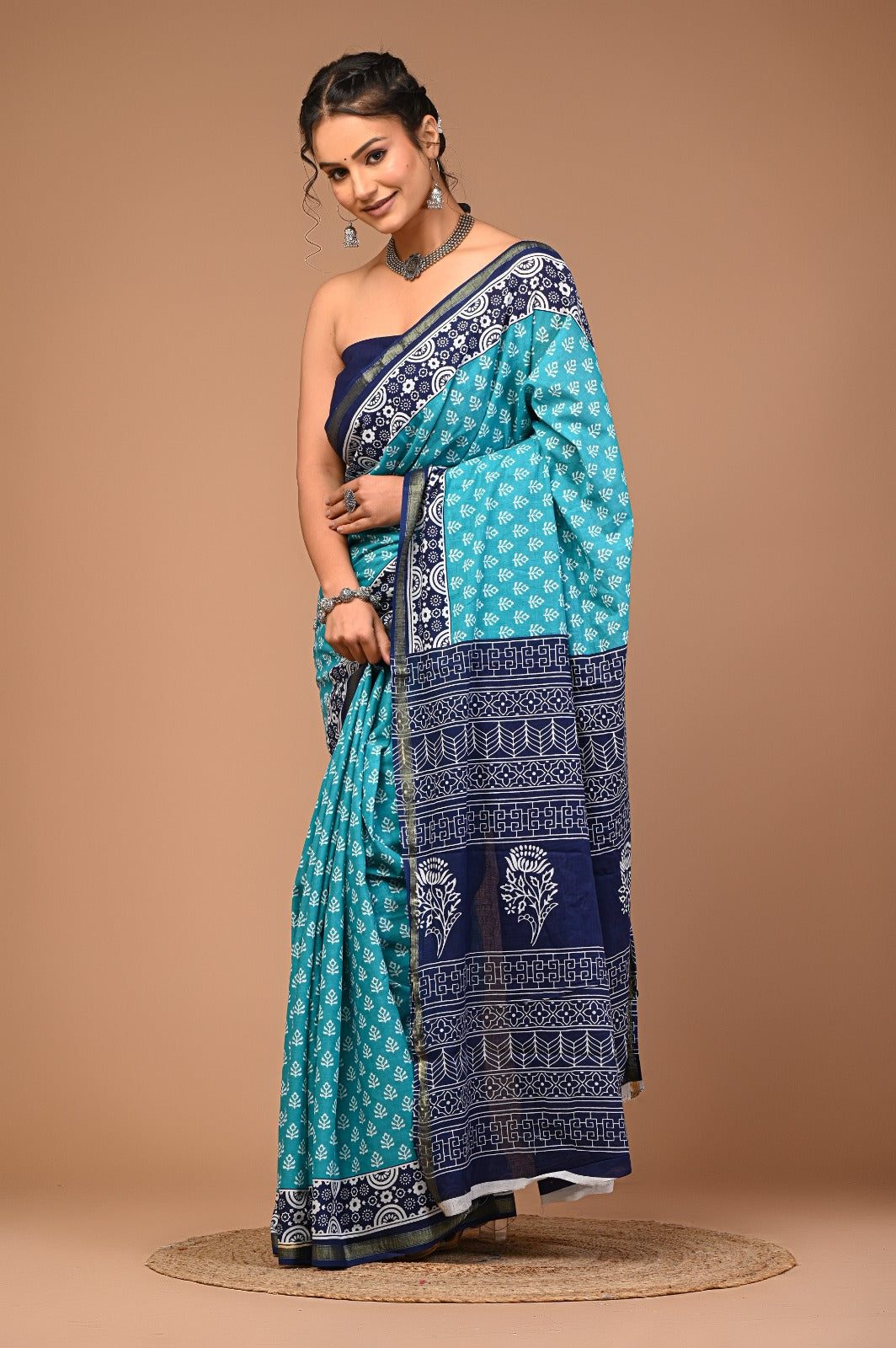 ANGAAR cotton zari mulmul saree