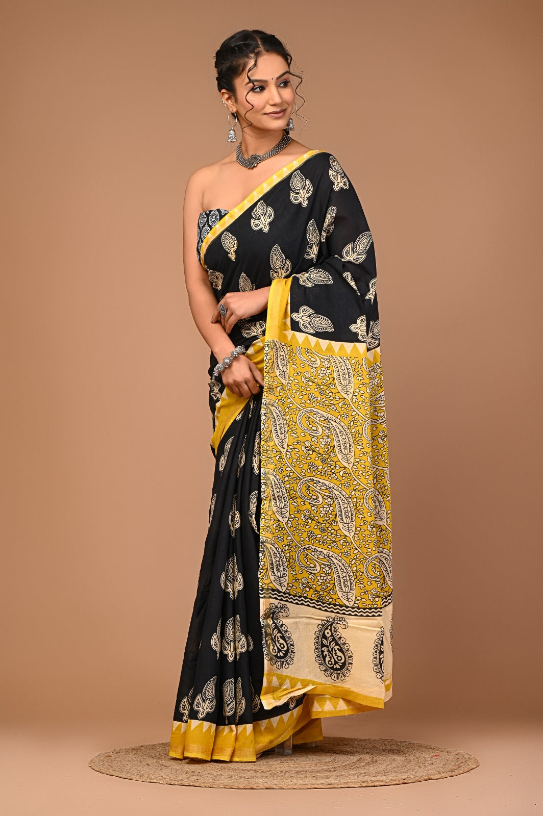 VRINDA cotton zari mulmul saree