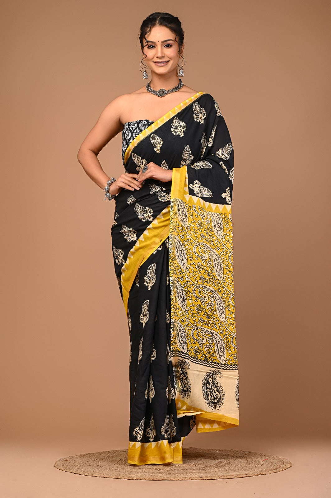 VRINDA cotton zari mulmul saree