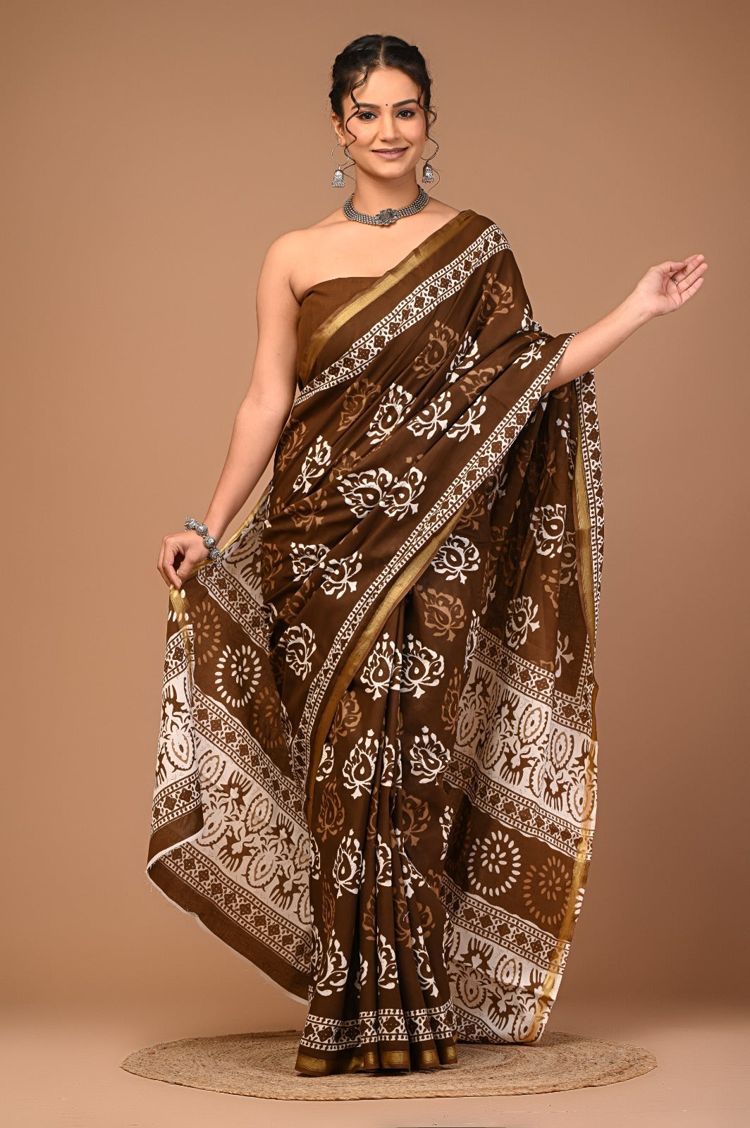MADHUBALA cotton zari mulmul saree