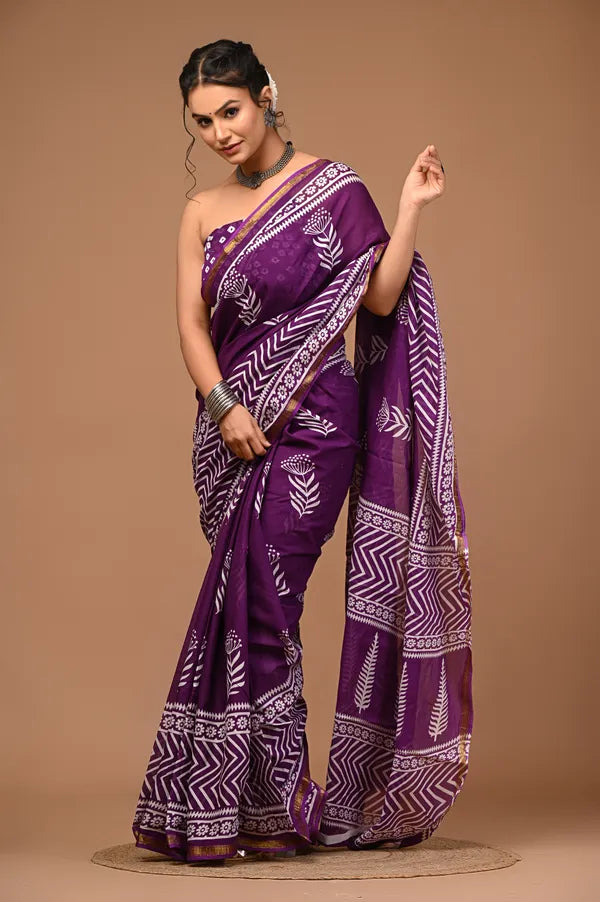 RAGINI zari border saree