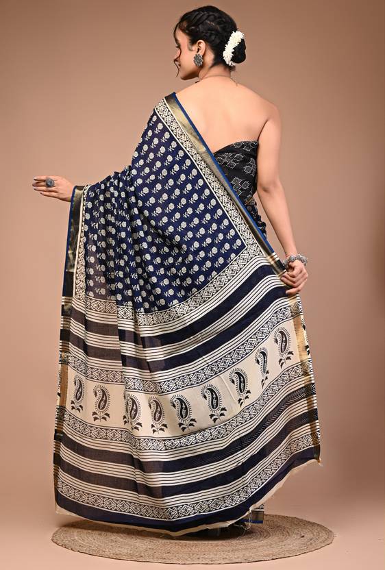 KHAWAISH cotton maheshwari border saree