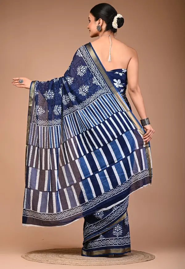NIHARIKA cotton maheshwari border saree