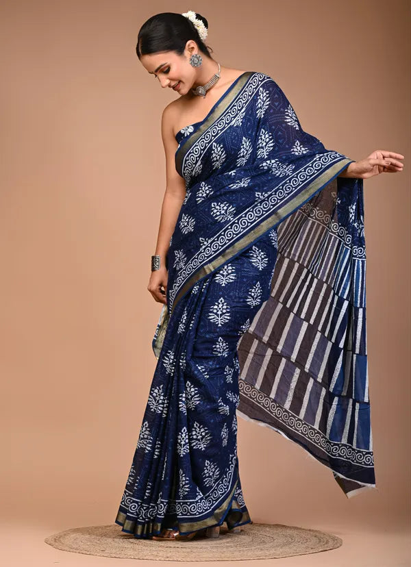 NIHARIKA cotton maheshwari border saree