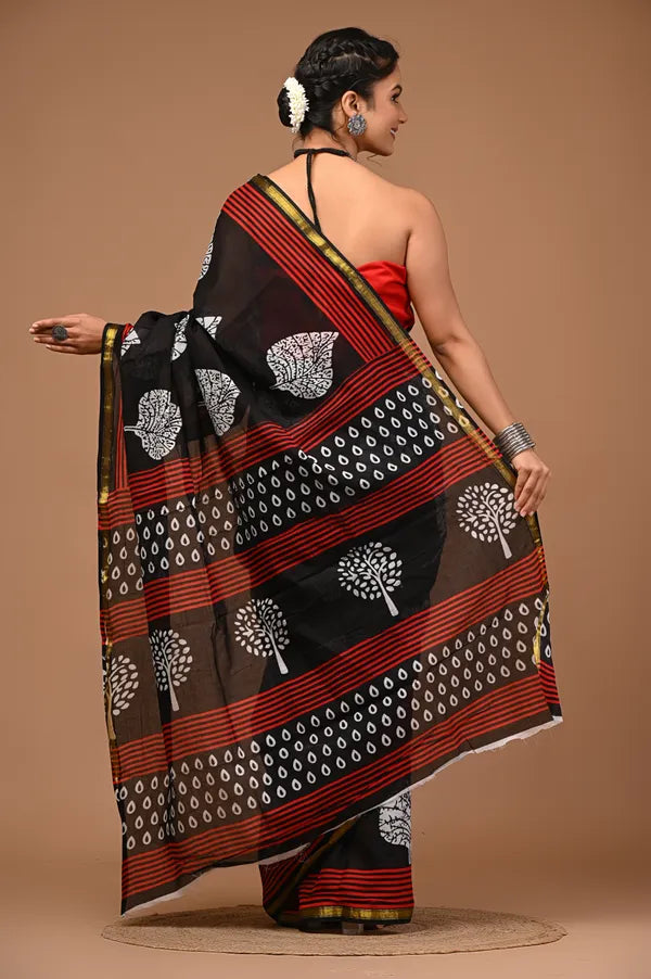 NAZAKAT cotton zari saree