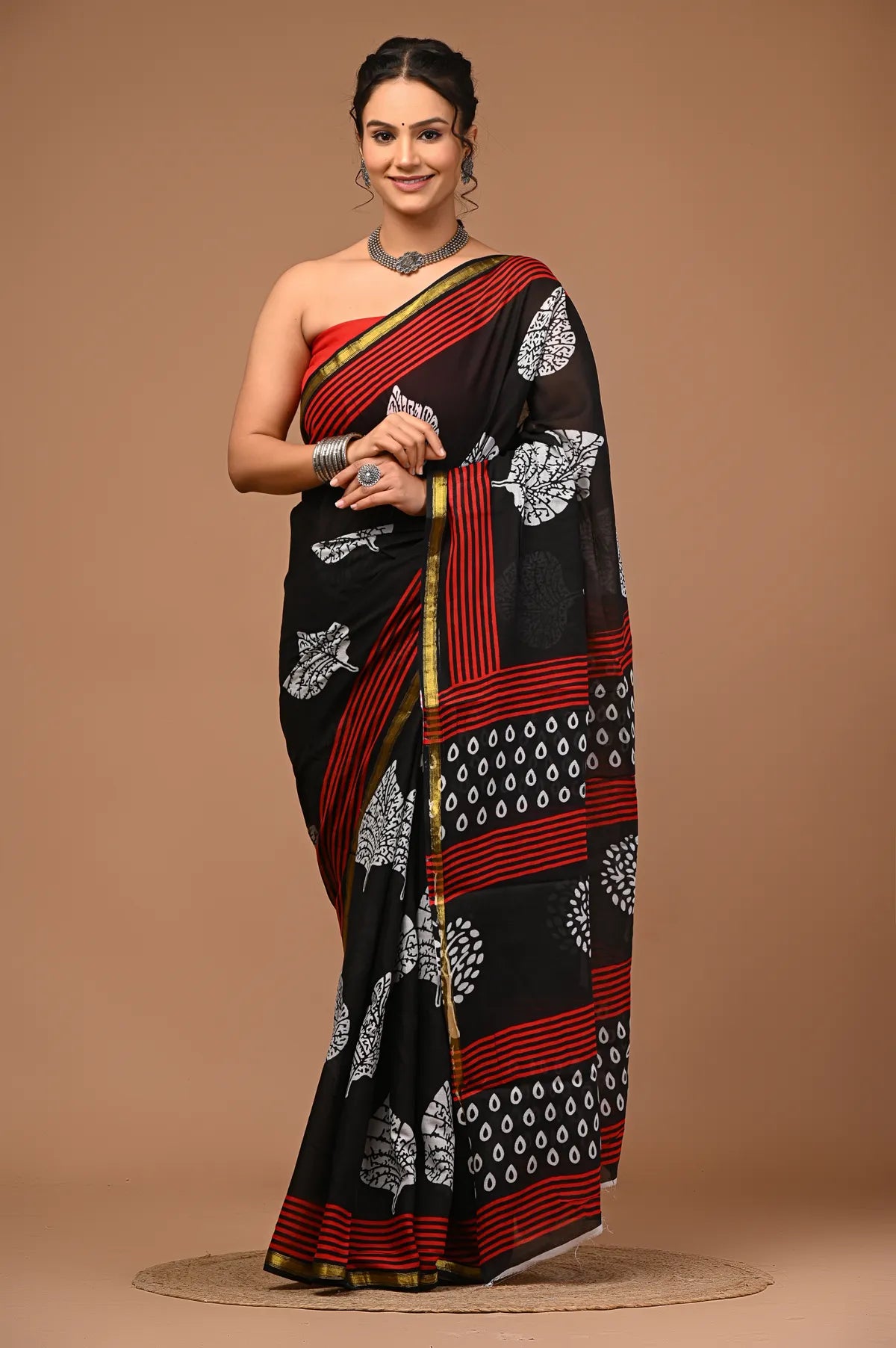 NAZAKAT cotton zari saree
