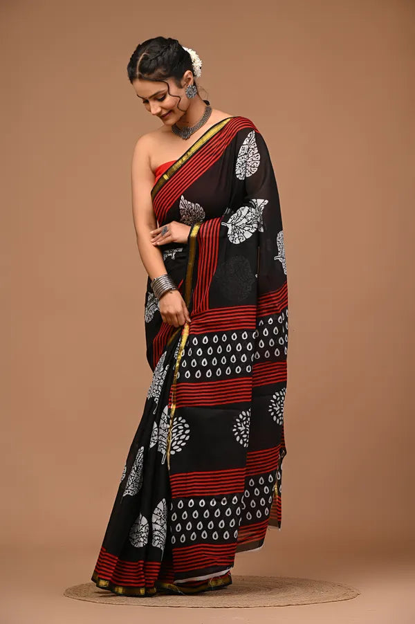 NAZAKAT cotton zari saree