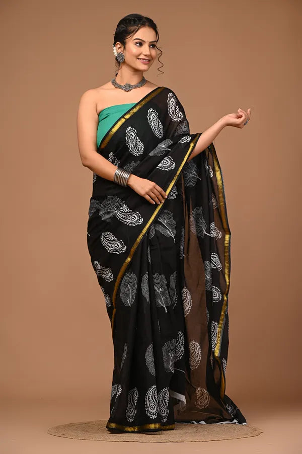 MAHI cotton zari saree