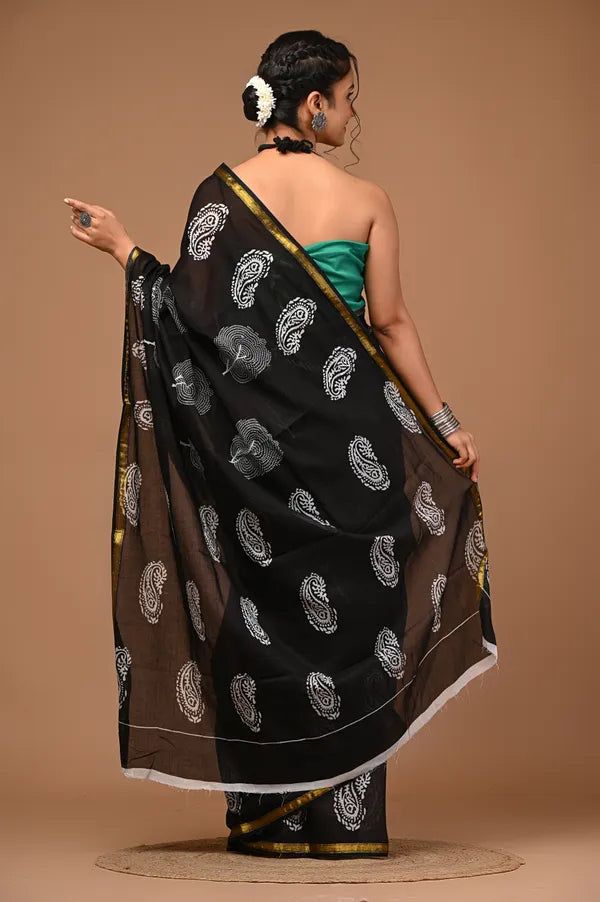 MAHI cotton zari saree