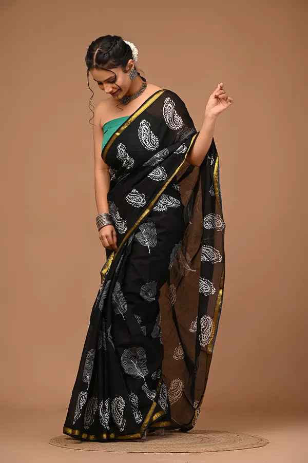 MAHI cotton zari saree