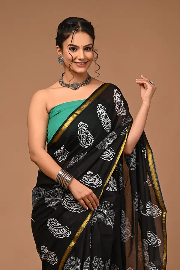 MAHI cotton zari saree