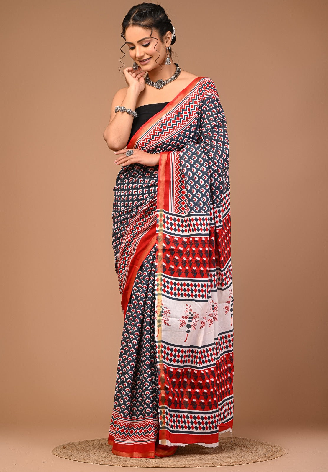 PREMIKA cotton zari mulmul saree