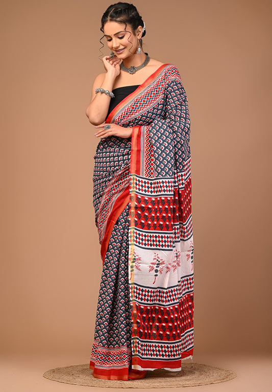 PREMIKA cotton zari mulmul saree