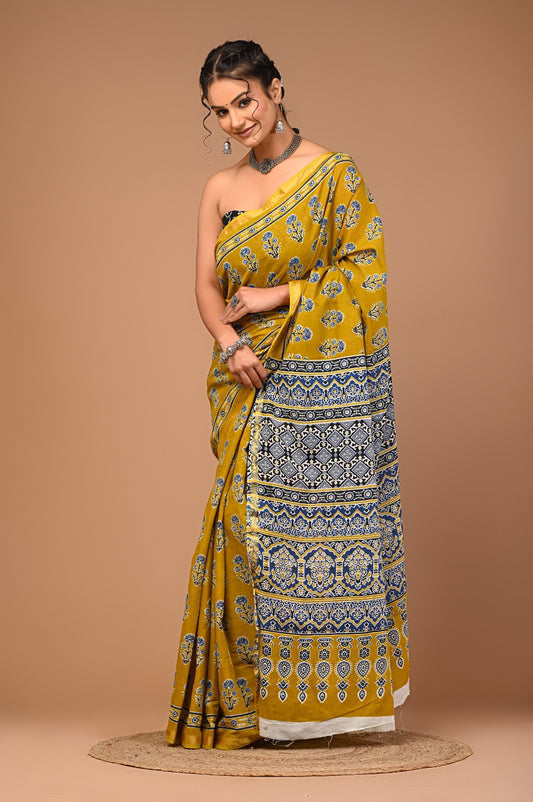 FOOLWARI cotton zari saree