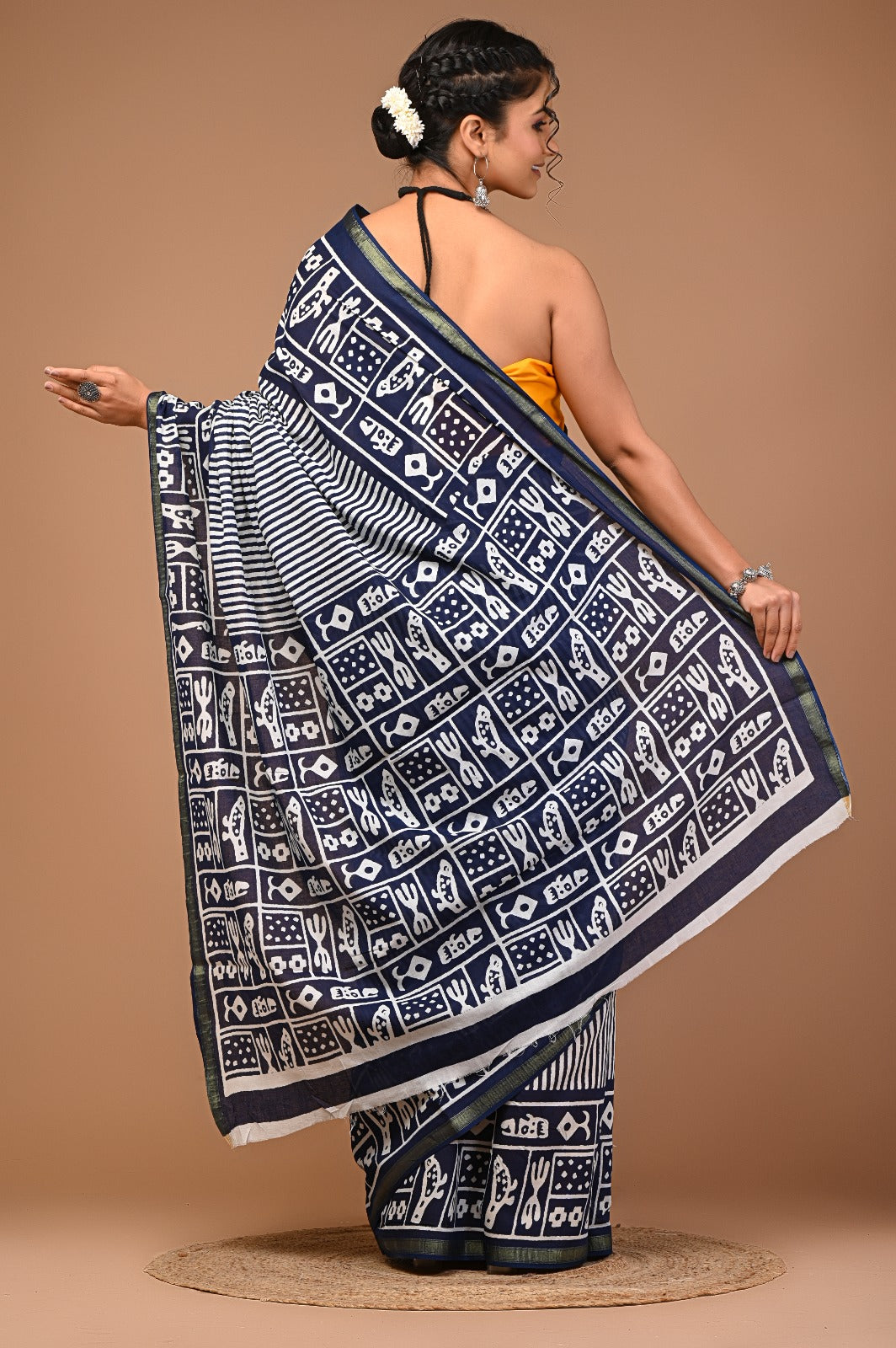GULNAR cotton zari mulmul saree