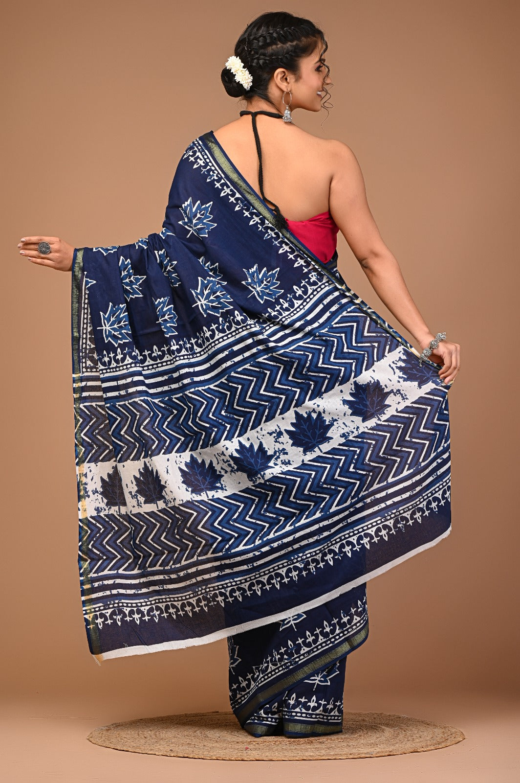 NOORIKA cotton zari border saree