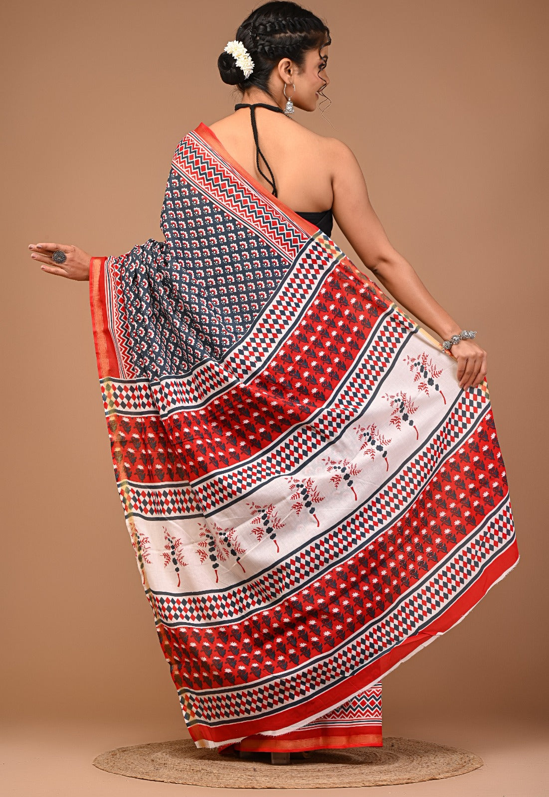 PREMIKA cotton zari mulmul saree