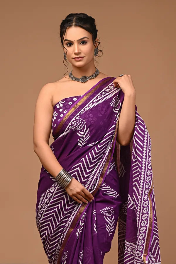 RAGINI zari border saree