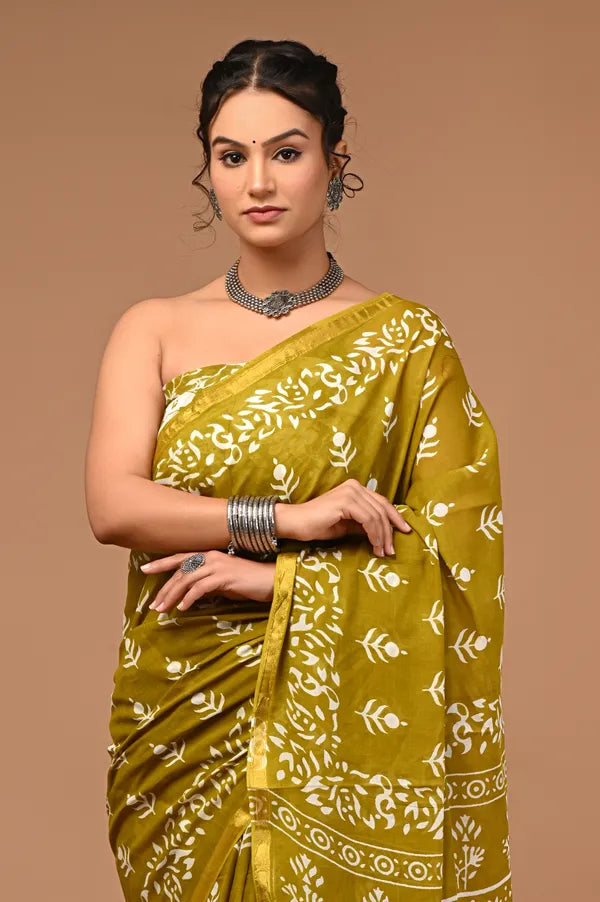 SAMAYRA cotton zari mulmul saree