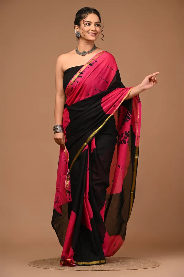 GULNAR cotton zari mulmul saree