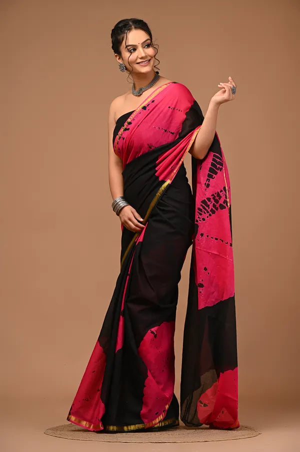 GULNAR cotton zari mulmul saree