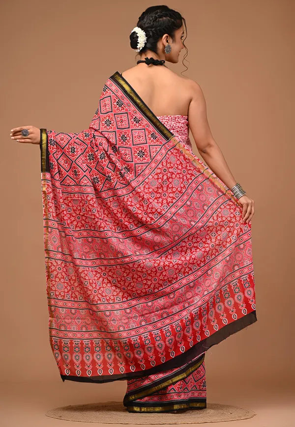 AARHU cotton zari saree