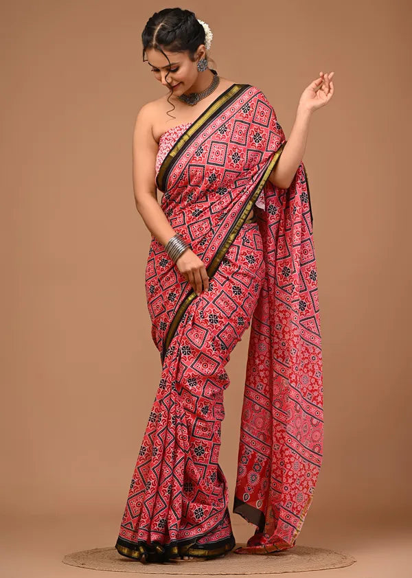 AARHU cotton zari saree