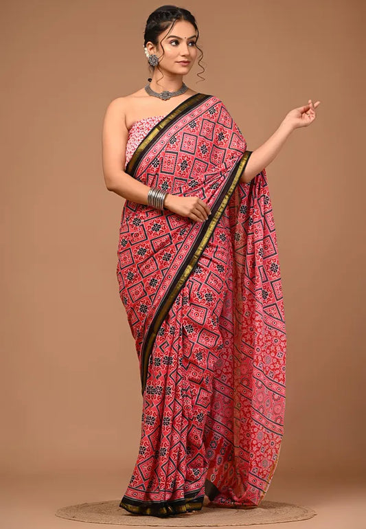 AARHU cotton zari saree