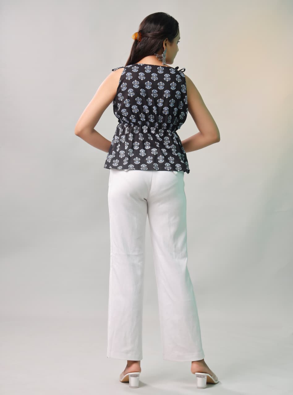 NOORIJA cotton black top