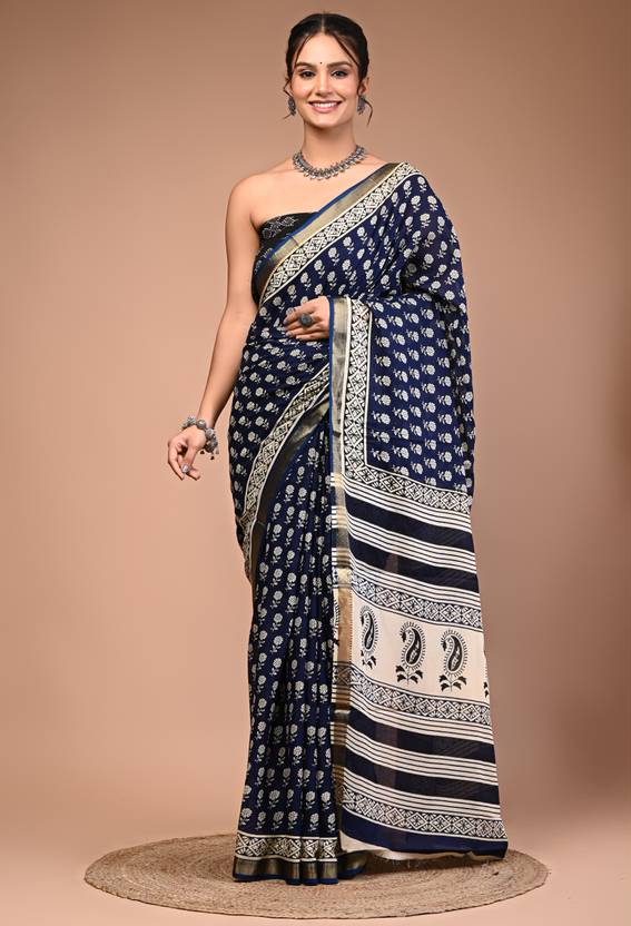 KHAWAISH cotton maheshwari border saree