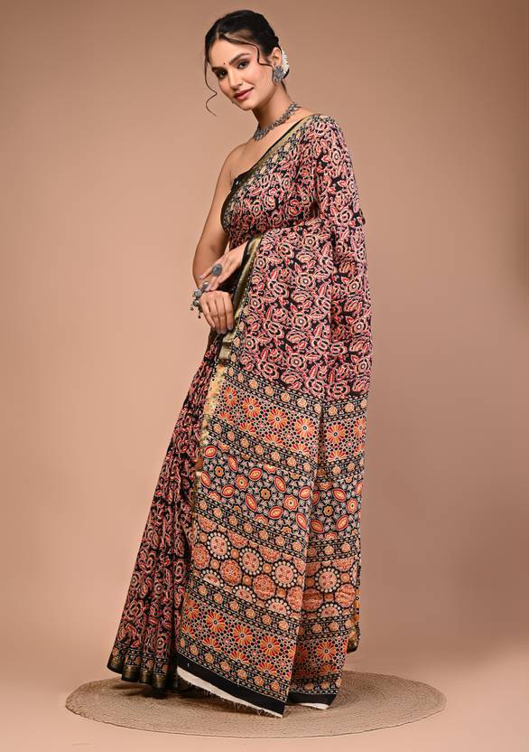 ZARIKA Cotton maheshwari border saree