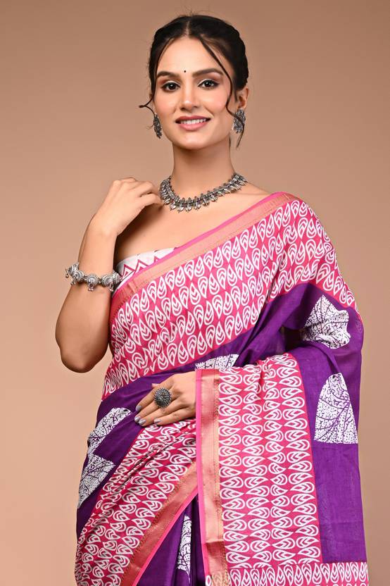 BULBUL cotton maheshwari border saree