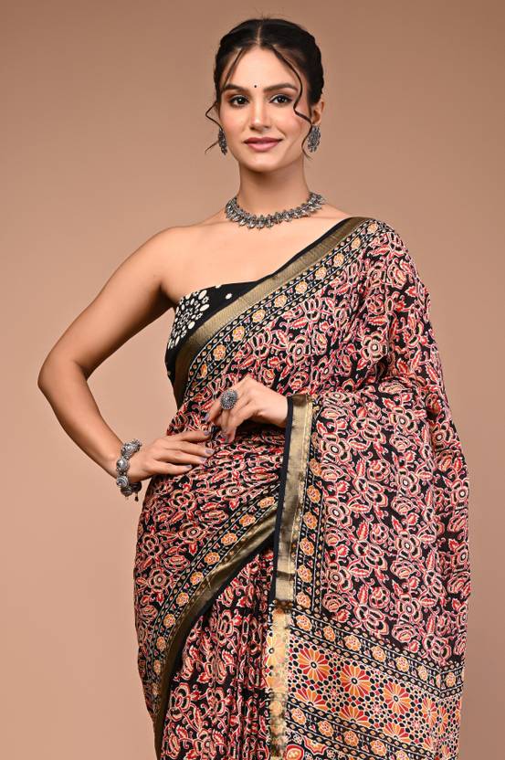 ZARIKA Cotton maheshwari border saree