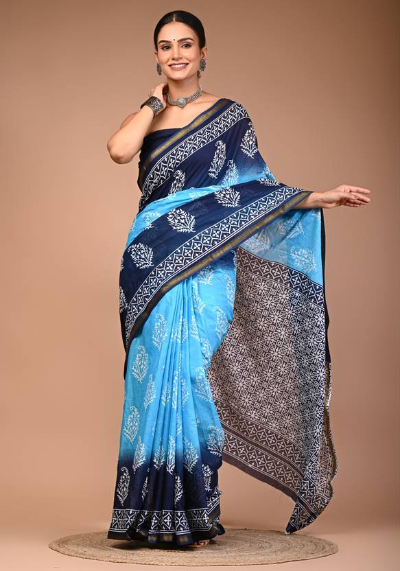 MASAKALI cotton zari border saree