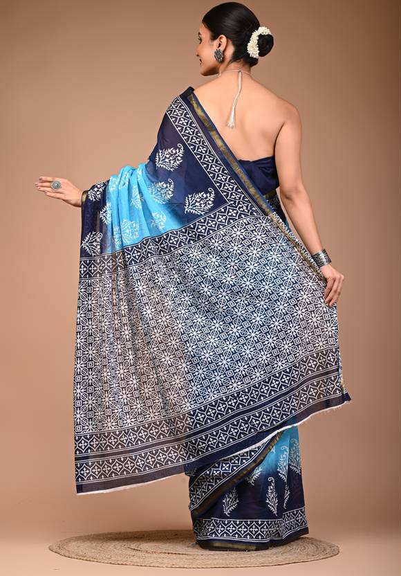 MASAKALI cotton zari border saree