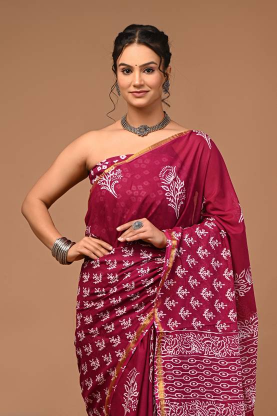 VANSHIKA cotton zari border saree